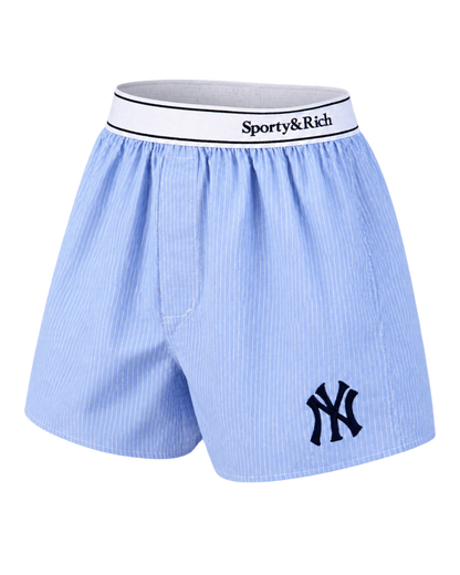 Heritage Yankees Serif Boxer - Blue Stripe/Navy