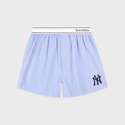 Heritage Yankees Serif Boxer - Blue Stripe/Navy