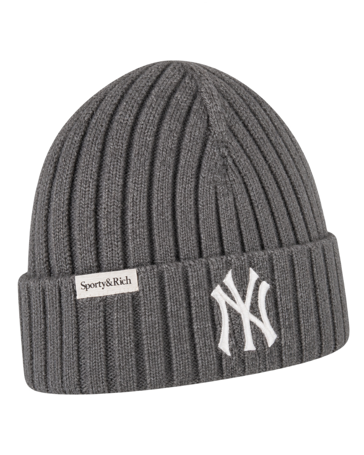 Heritage Yankees Serif Cashmere Beanie - Dark Grey/White