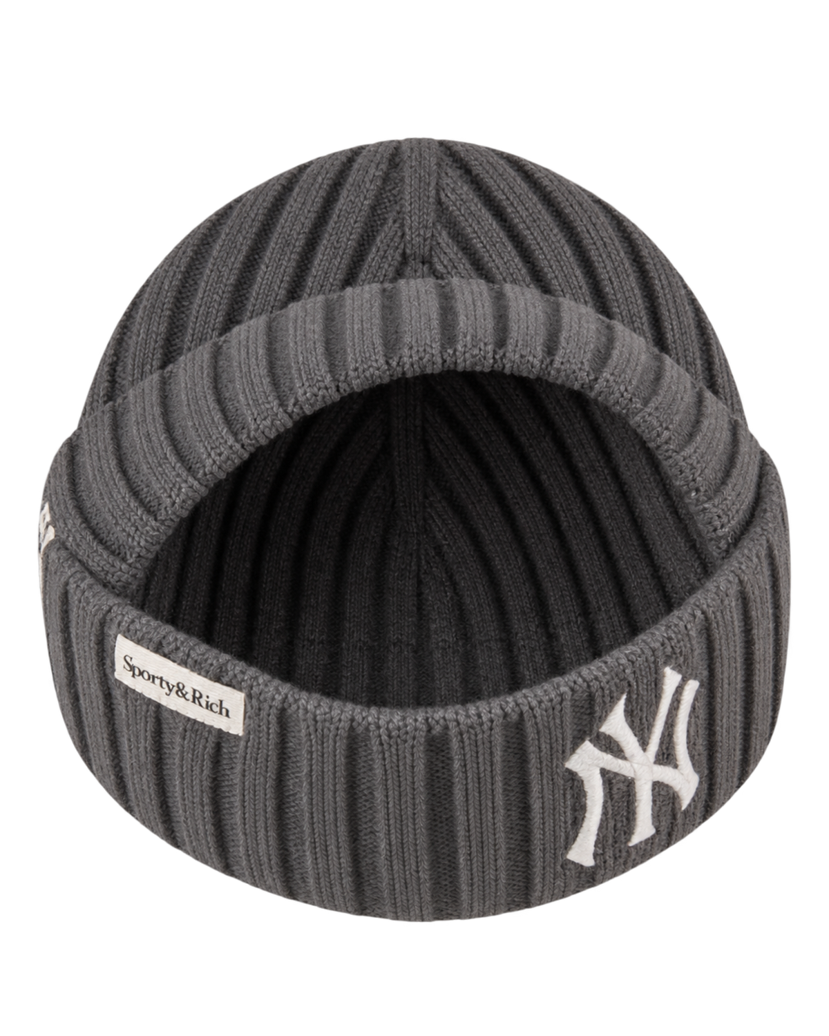Heritage Yankees Serif Cashmere Beanie - Dark Grey/White