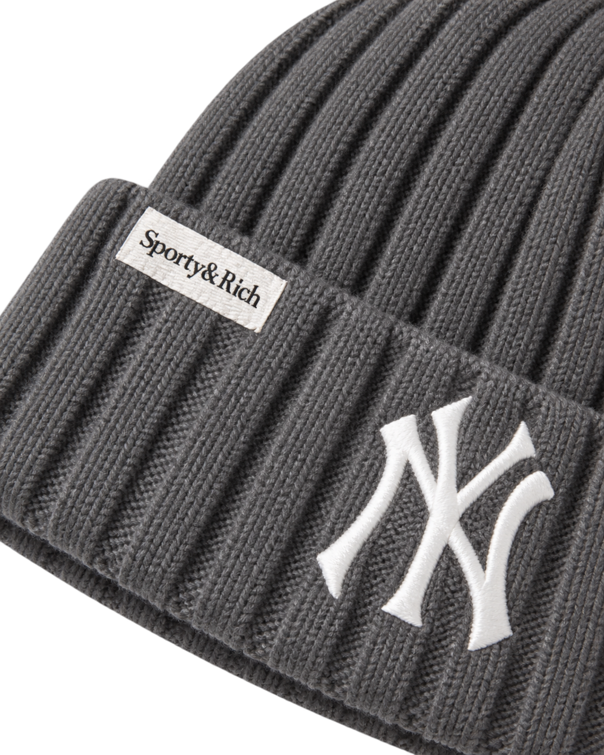Heritage Yankees Serif Cashmere Beanie - Dark Grey/White