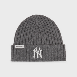 Heritage Yankees Serif Cashmere Beanie - Dark Grey/White
