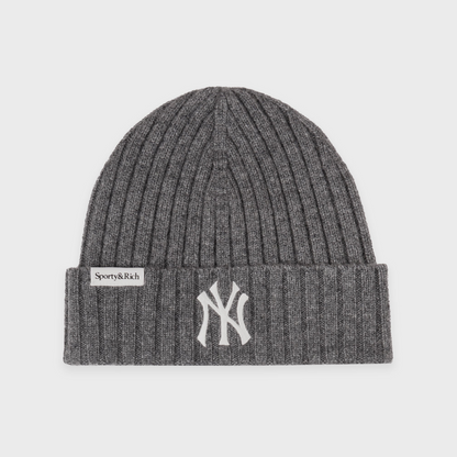 Heritage Yankees Serif Cashmere Beanie - Dark Grey/White