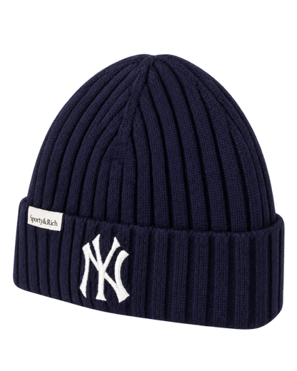 Heritage Yankees Serif Cashmere Beanie - Navy/White