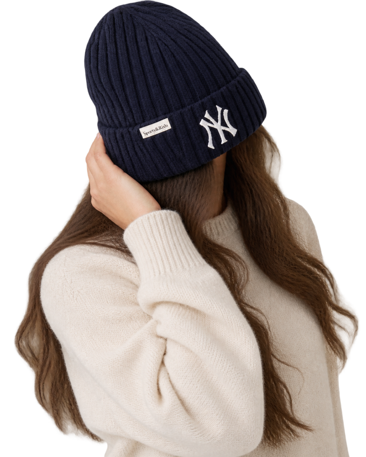 Heritage Yankees Serif Cashmere Beanie - Navy/White