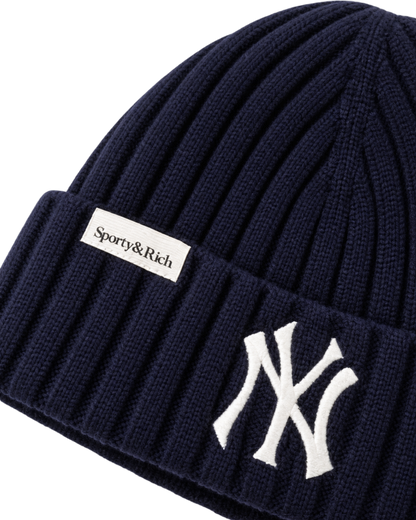 Heritage Yankees Serif Cashmere Beanie - Navy/White