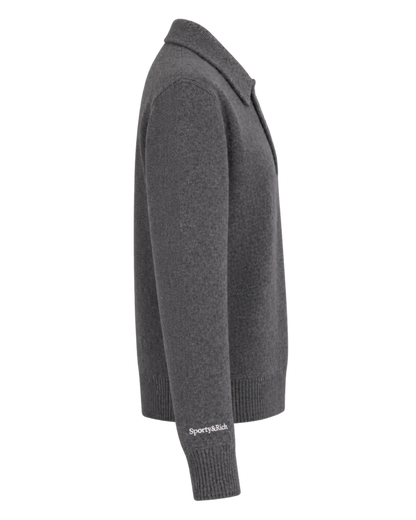 Heritage Yankees Serif Cashmere Polo - Dark Grey/White
