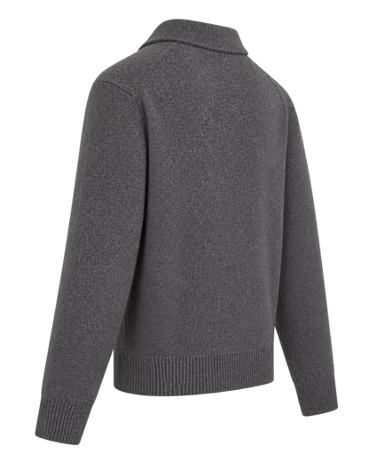 Heritage Yankees Serif Cashmere Polo - Dark Grey/White
