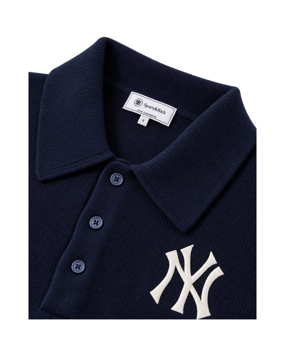 Heritage Yankees Serif Cashmere Polo - Navy/White