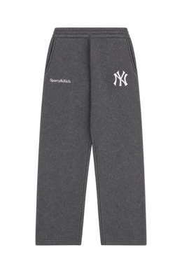 Heritage Yankees Serif Cashmere Trousers - Dark Grey/White