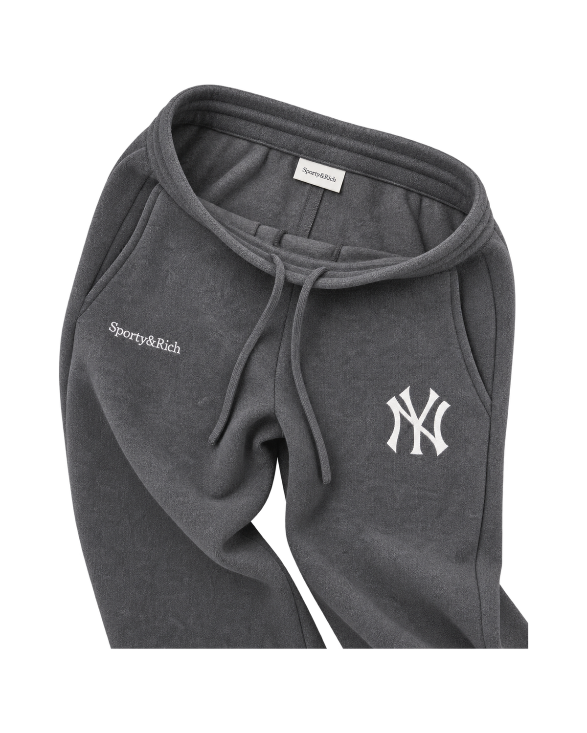 Heritage Yankees Serif Cashmere Trousers - Dark Grey/White