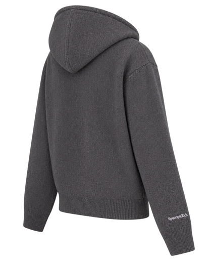 Heritage Yankees Serif Cashmere Zip Hoodie - Dark Grey/White