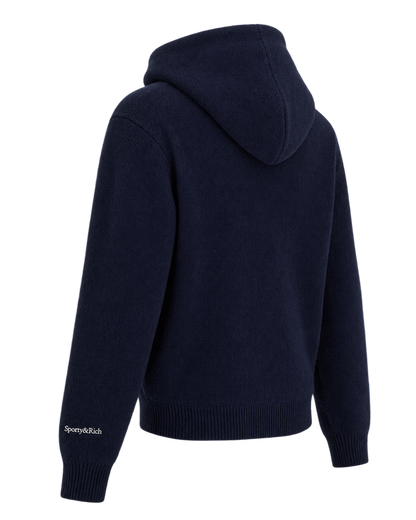 Heritage Yankees Serif Cashmere Zip Hoodie - Navy/White