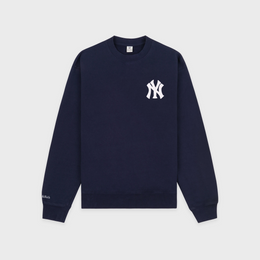 Heritage Yankees Serif Crewneck - Navy/White