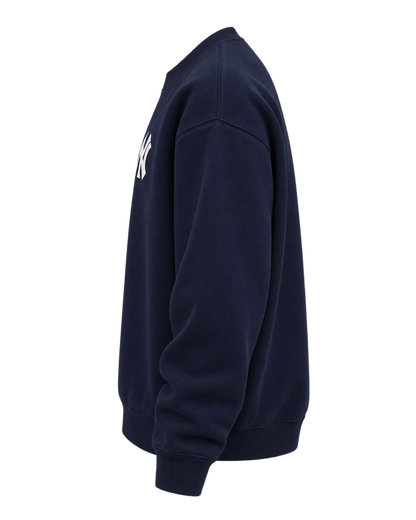 Heritage Yankees Serif Crewneck - Navy/White