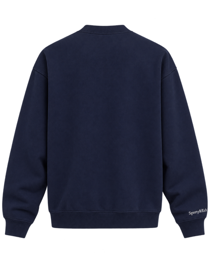 Heritage Yankees Serif Crewneck - Navy/White