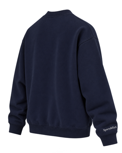Heritage Yankees Serif Crewneck - Navy/White