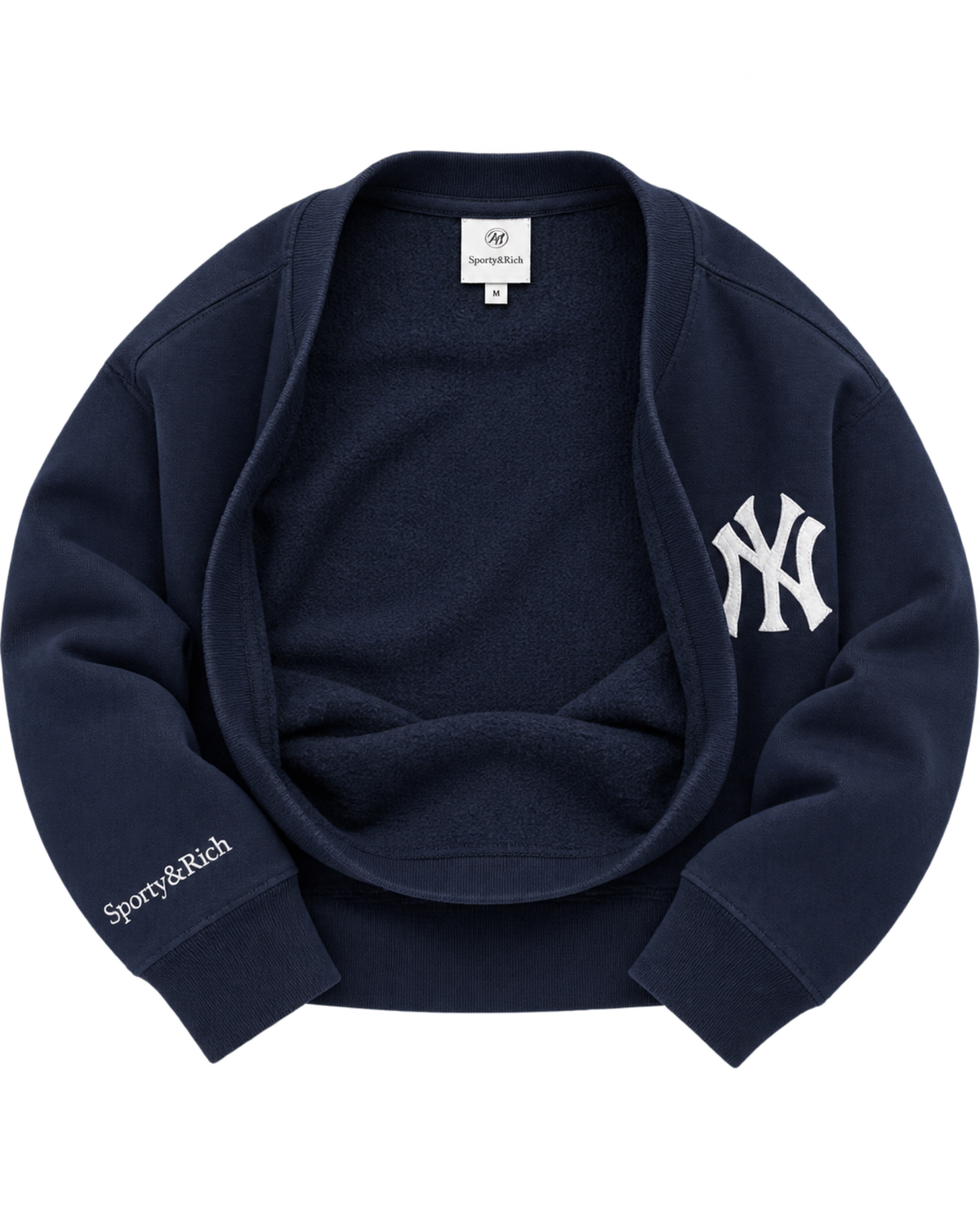 Heritage Yankees Serif Crewneck - Navy/White