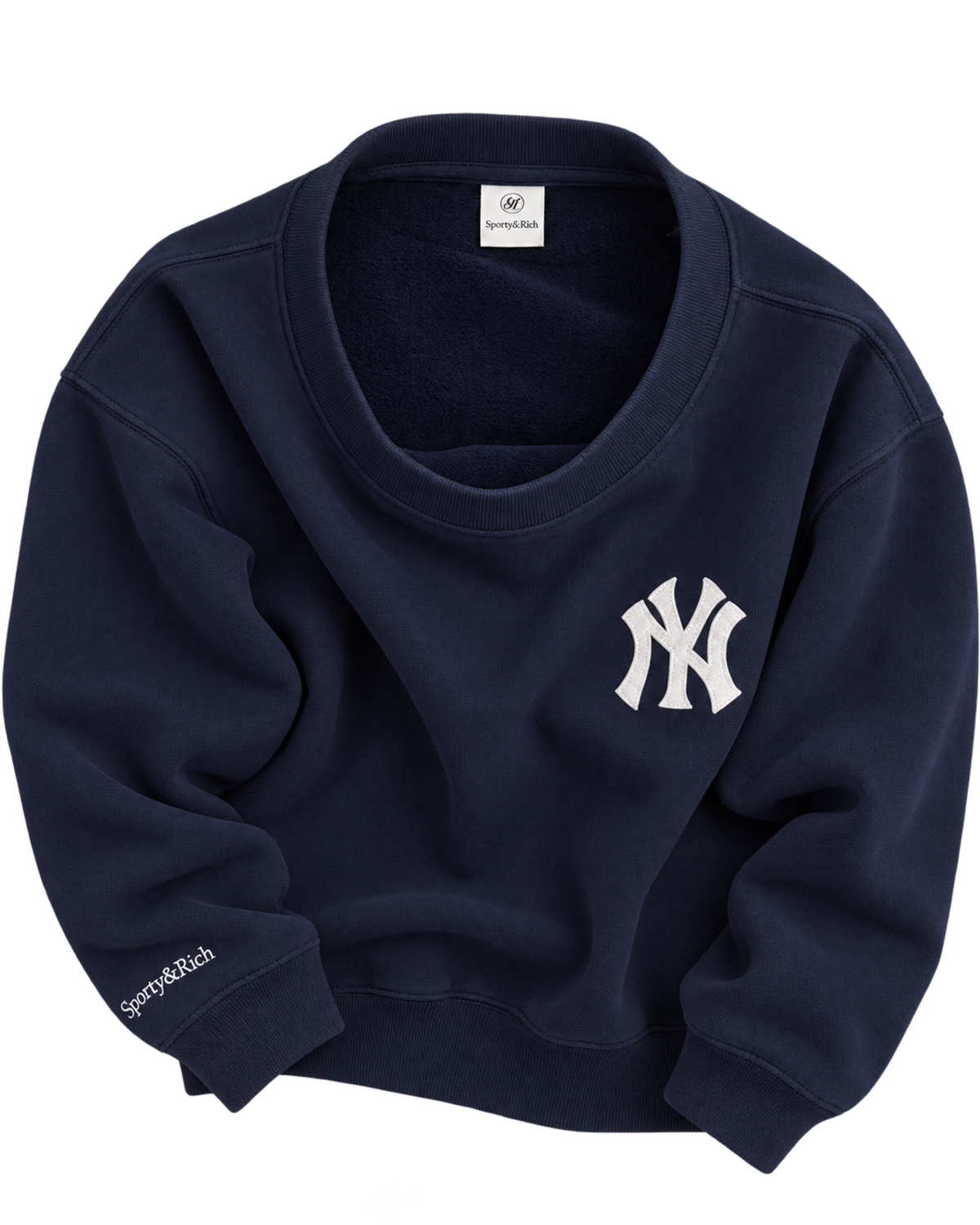Heritage Yankees Serif Crewneck - Navy/White
