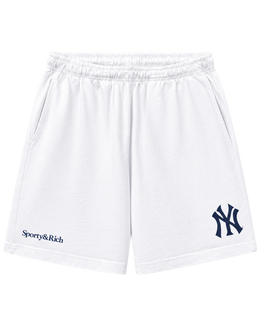 Heritage Yankees Serif Gym Short - White/Navy