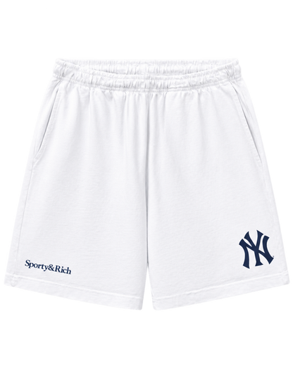 Heritage Yankees Serif Gym Short - White/Navy