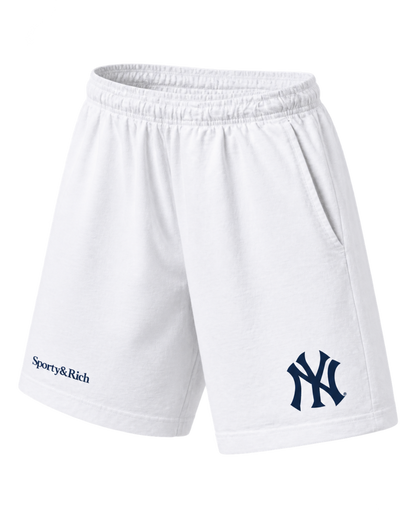 Heritage Yankees Serif Gym Short - White/Navy