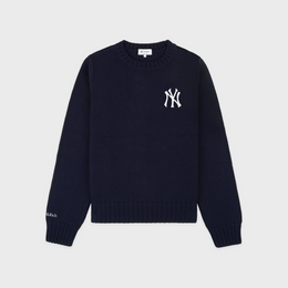 Heritage Yankees Serif Knitted Sweater - Navy/Ecru