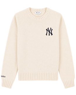 Heritage Yankees Serif Knitted Sweater - Ecru/Navy