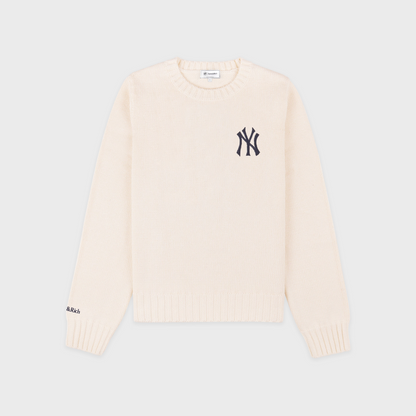 Heritage Yankees Serif Knitted Sweater - Ecru/Navy