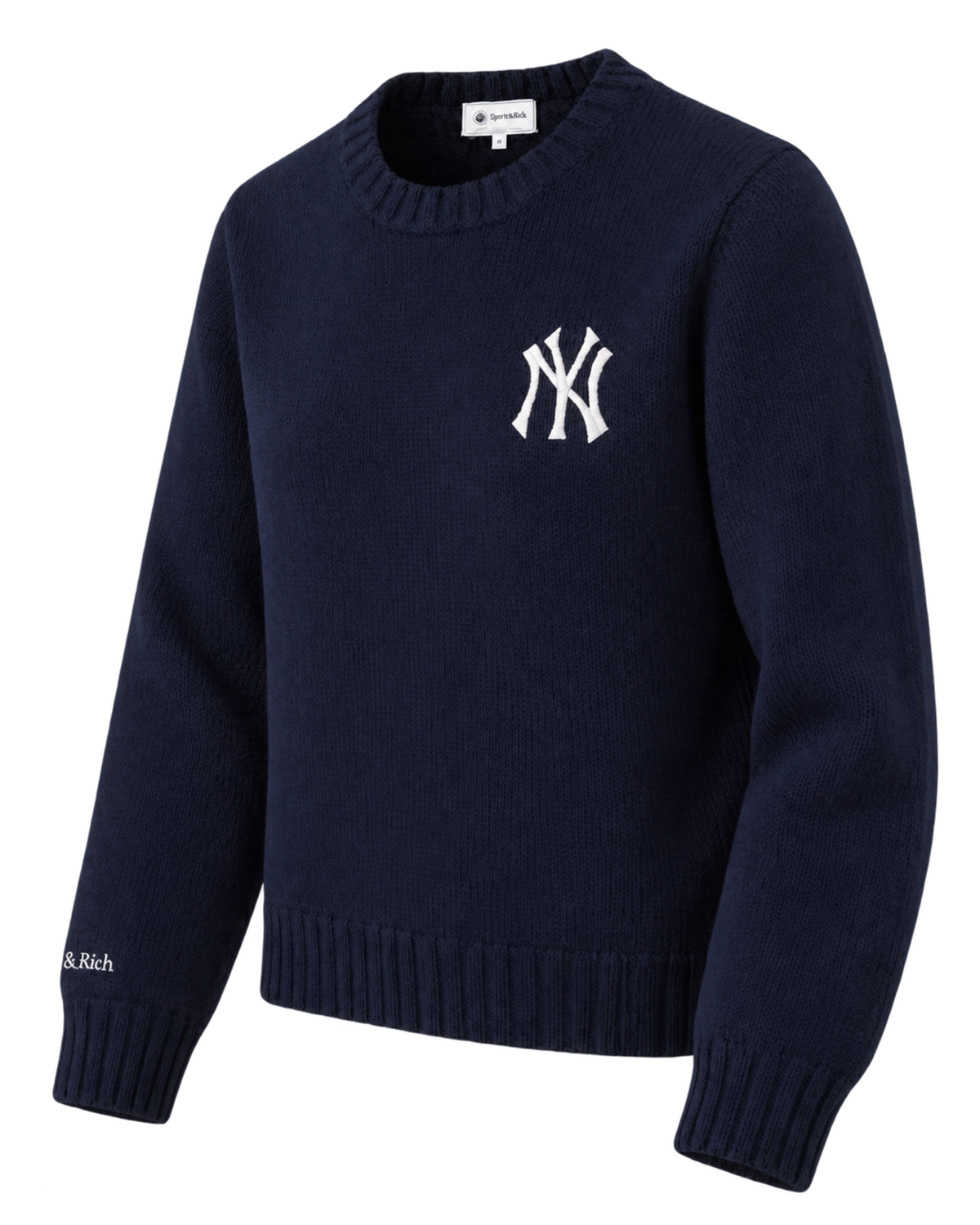 Heritage Yankees Serif Knitted Sweater - Navy/Ecru