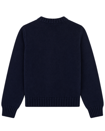 Heritage Yankees Serif Knitted Sweater - Navy/Ecru