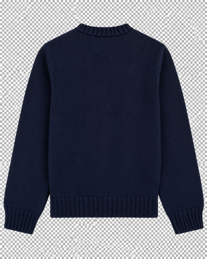 Heritage Yankees Serif Knitted Sweater - Navy/Ecru