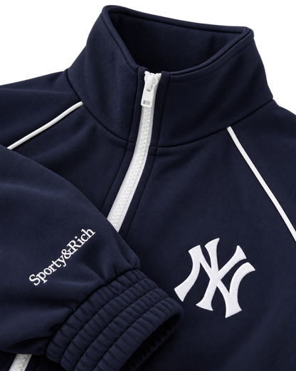 Heritage Yankees Serif Retro Track Jacket - Navy/White