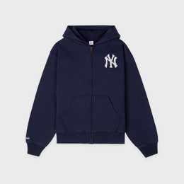 Heritage Yankees Serif Zip Hoodie - Navy/White