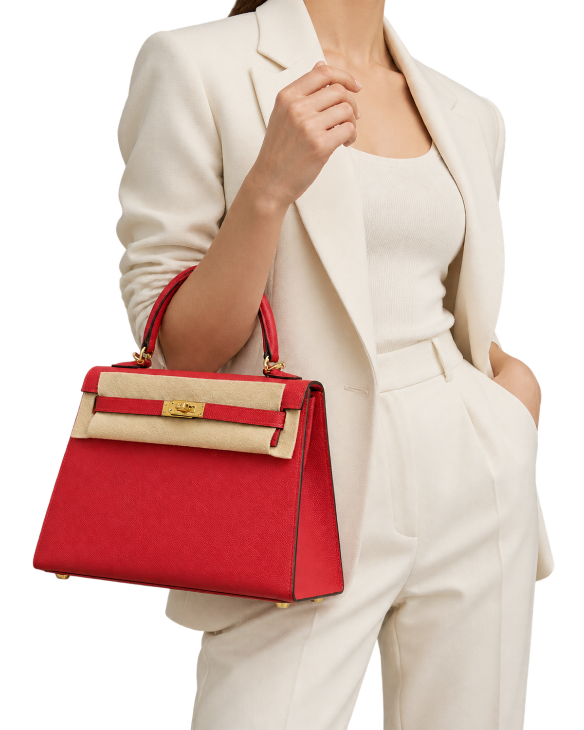 Hermes Kelly 25 Rouge Radieux Epsom GHW