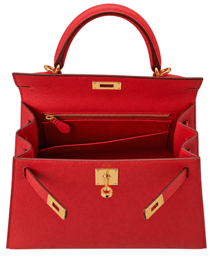 Hermes Kelly 25 Rouge Radieux Epsom GHW