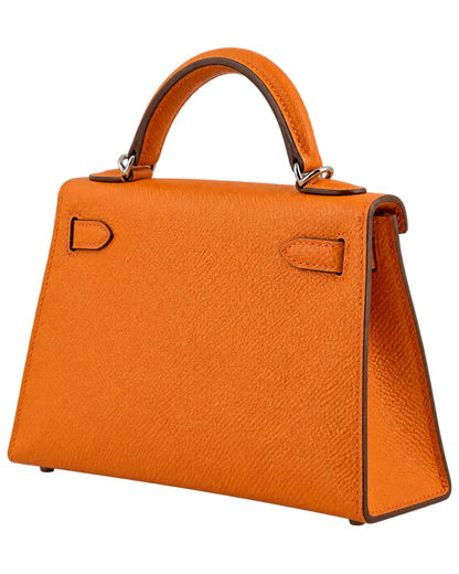 Hermes Kelly Mini Orange Epsom PHW