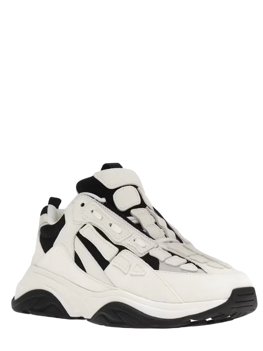 Amiri Multi Bone White and Black Trainers