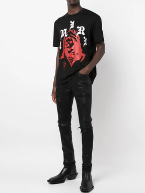 Amiri Wes Lang Solar Kings T-Shirts in Black
