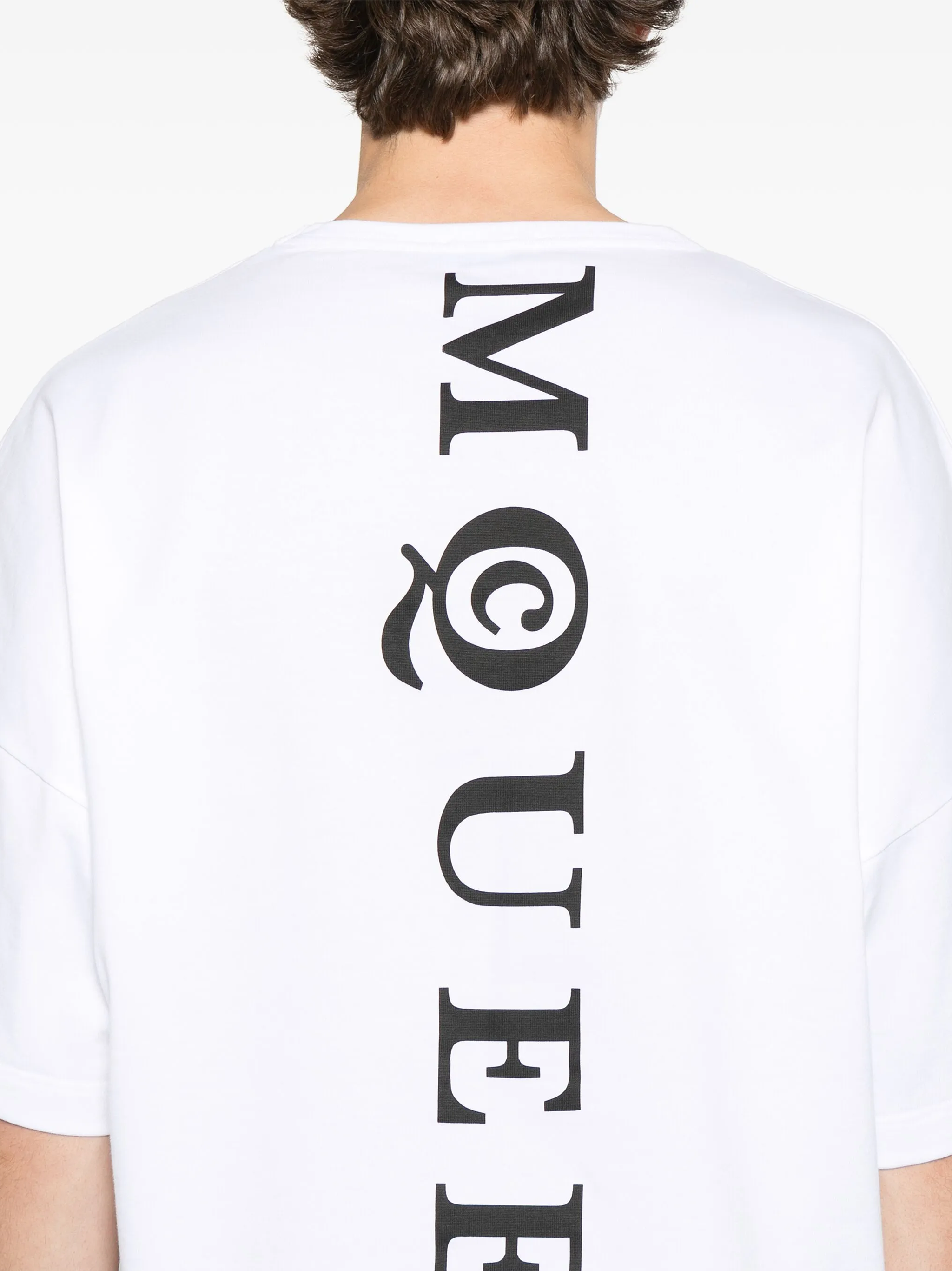 Alexander McQueen Vertical Back Logo Oversized T-Shirt in White