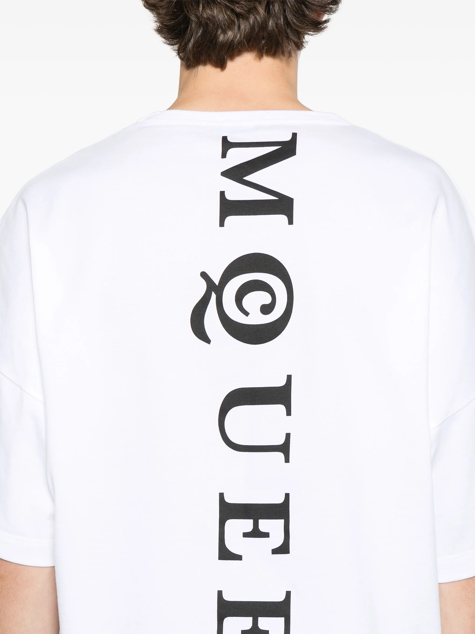 Alexander McQueen Vertical Back Logo Oversized T-Shirt in White