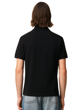 AMI Paris 'Ami de Coeur' Polo Shirt in Black