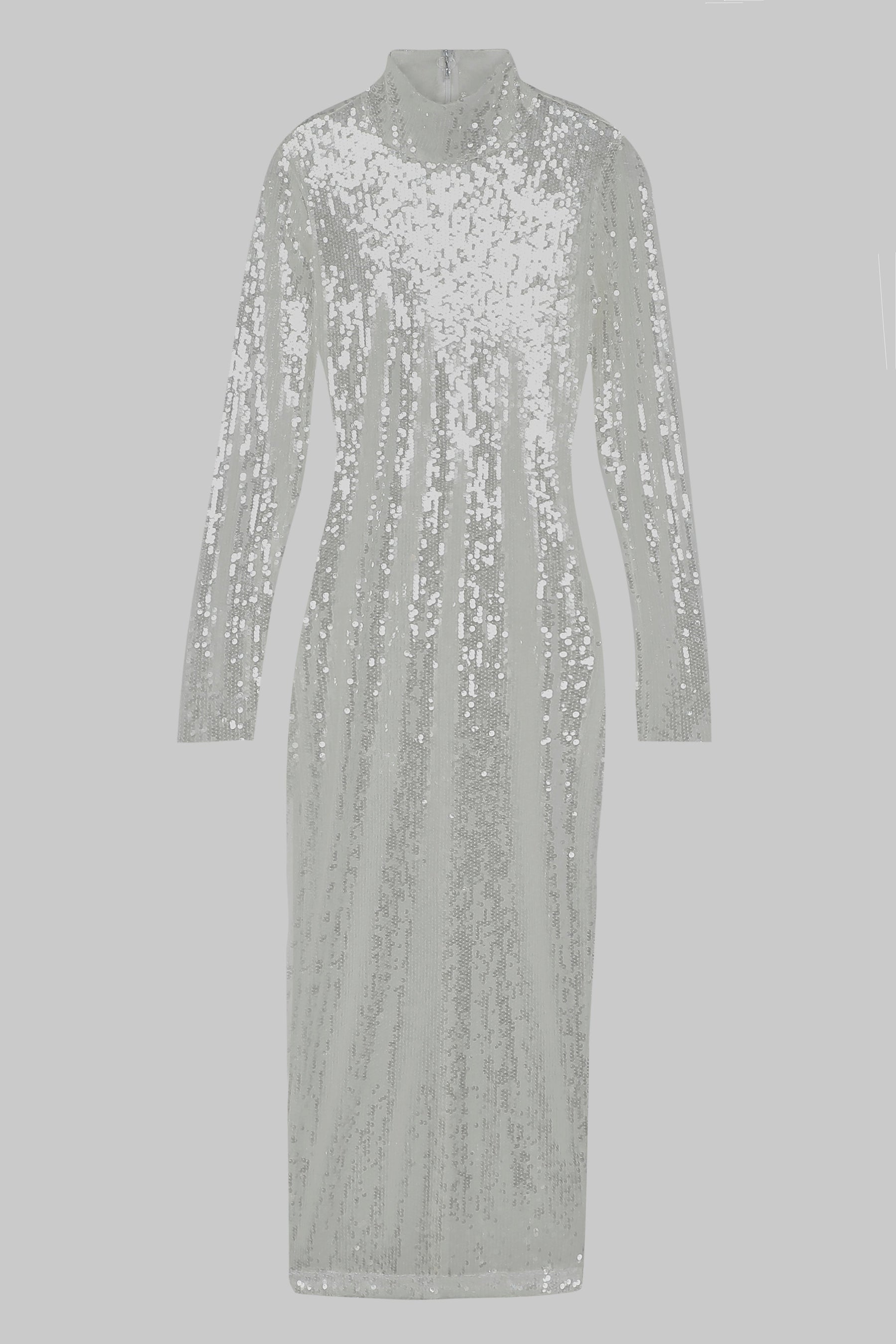 HIGH NECK SEQUIN DRESS