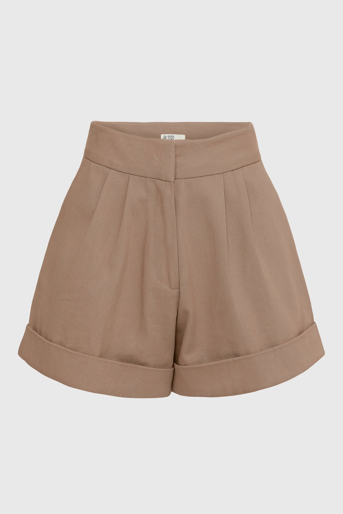 HIGH WAISTED TWILL SHORTS