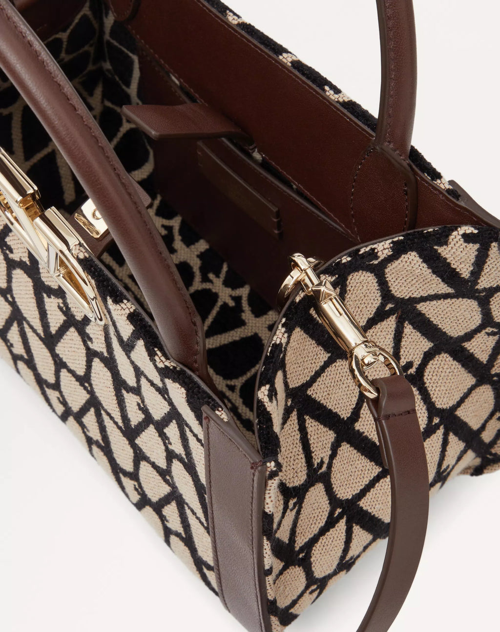 Valentino Garavani VLOGO Signature Small Handbag in Toile Iconographe Canvas