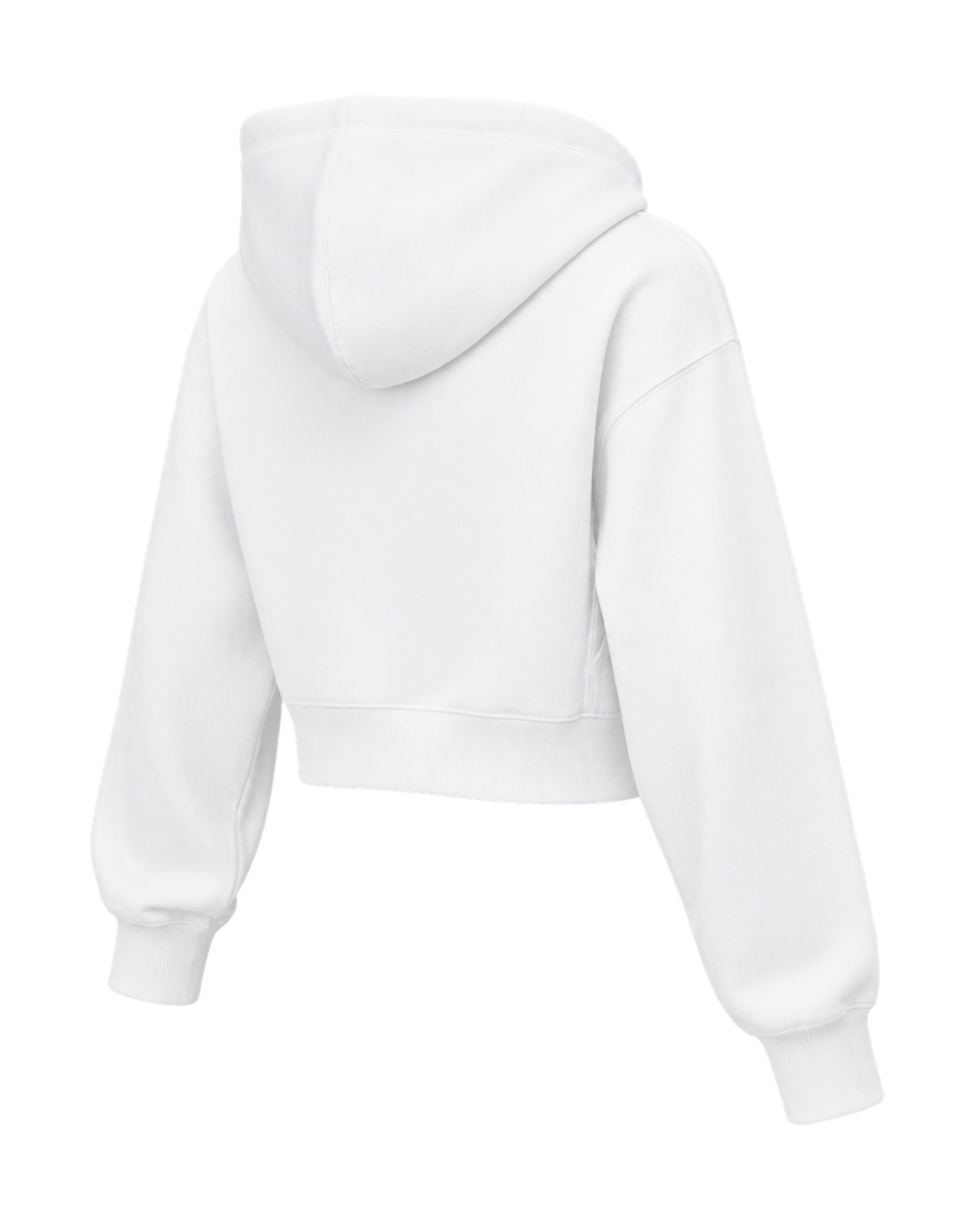 Homerun Cropped Zip Hoodie - White