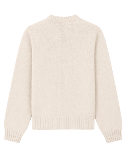 Horse Knitted Sweater - Ecru/Chocolate