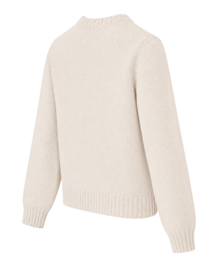 Horse Knitted Sweater - Ecru/Chocolate