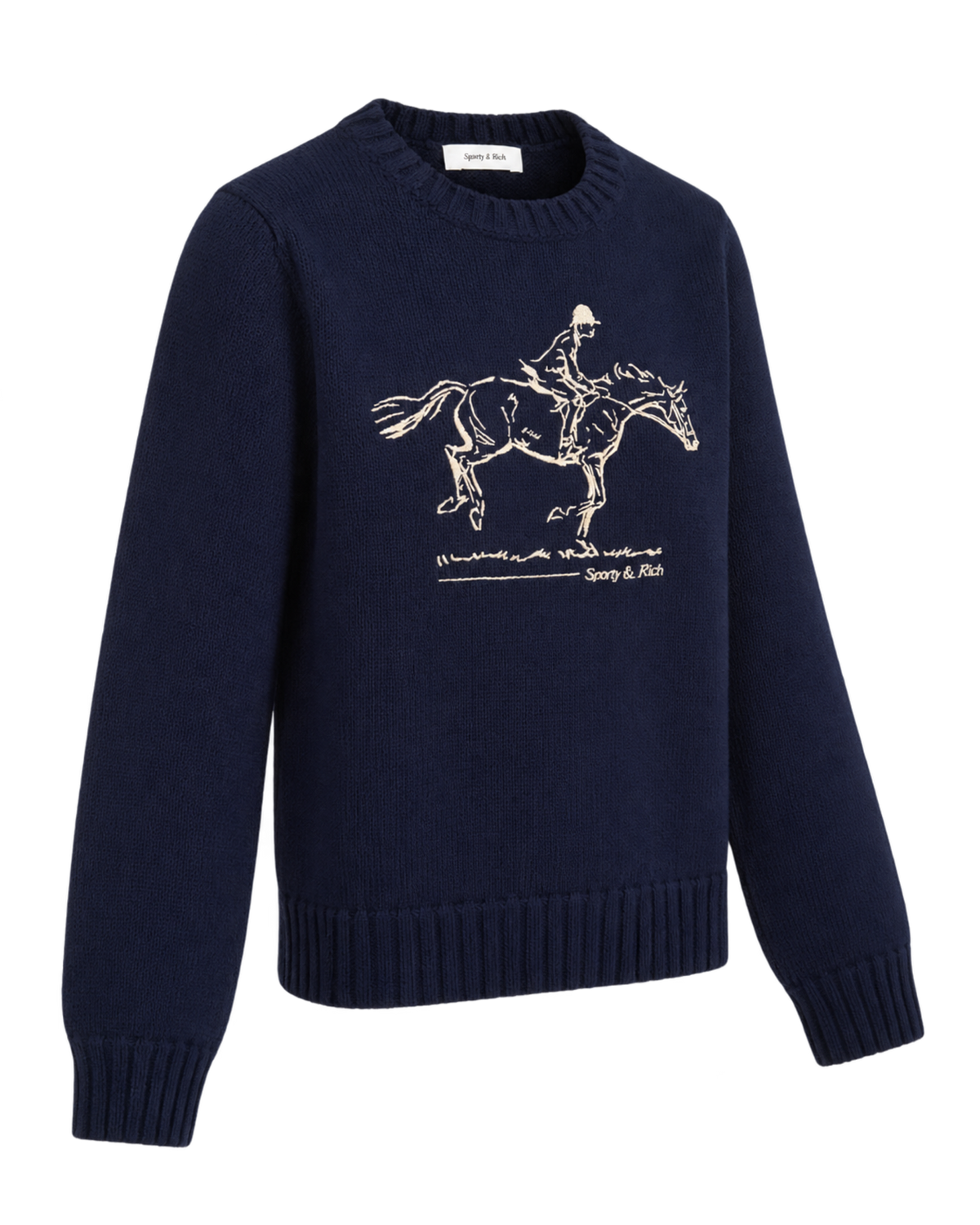 Horse Knitted Sweater - Navy