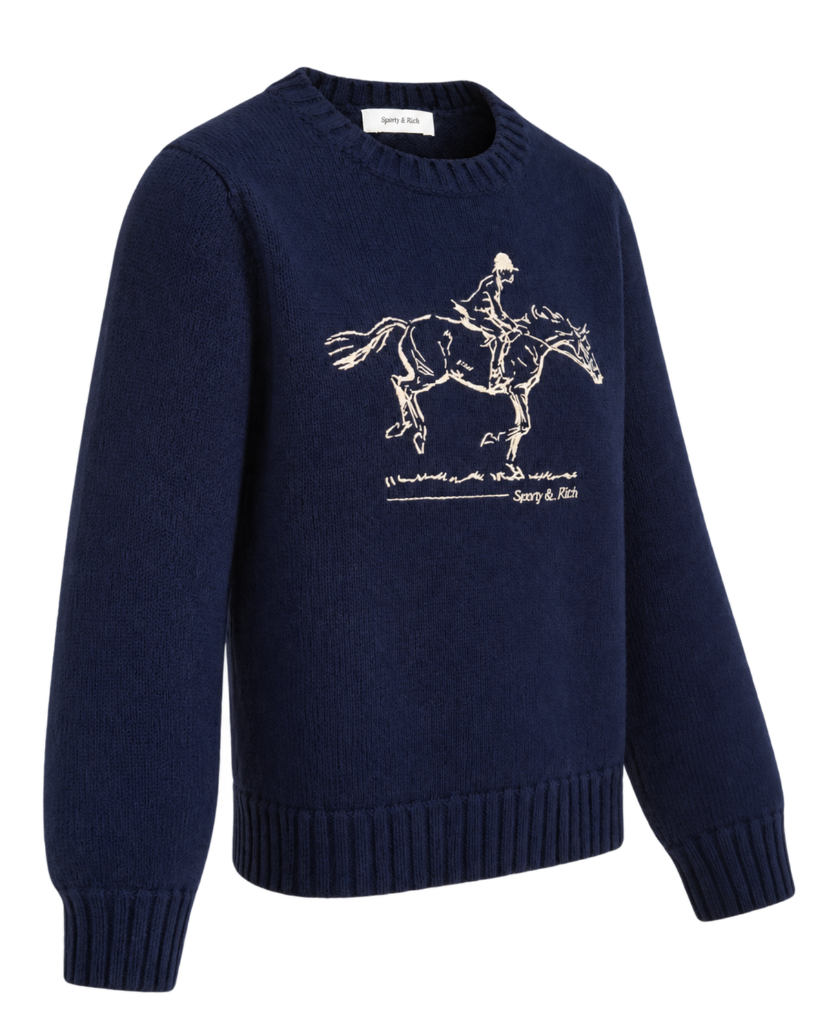 Horse Knitted Sweater - Navy